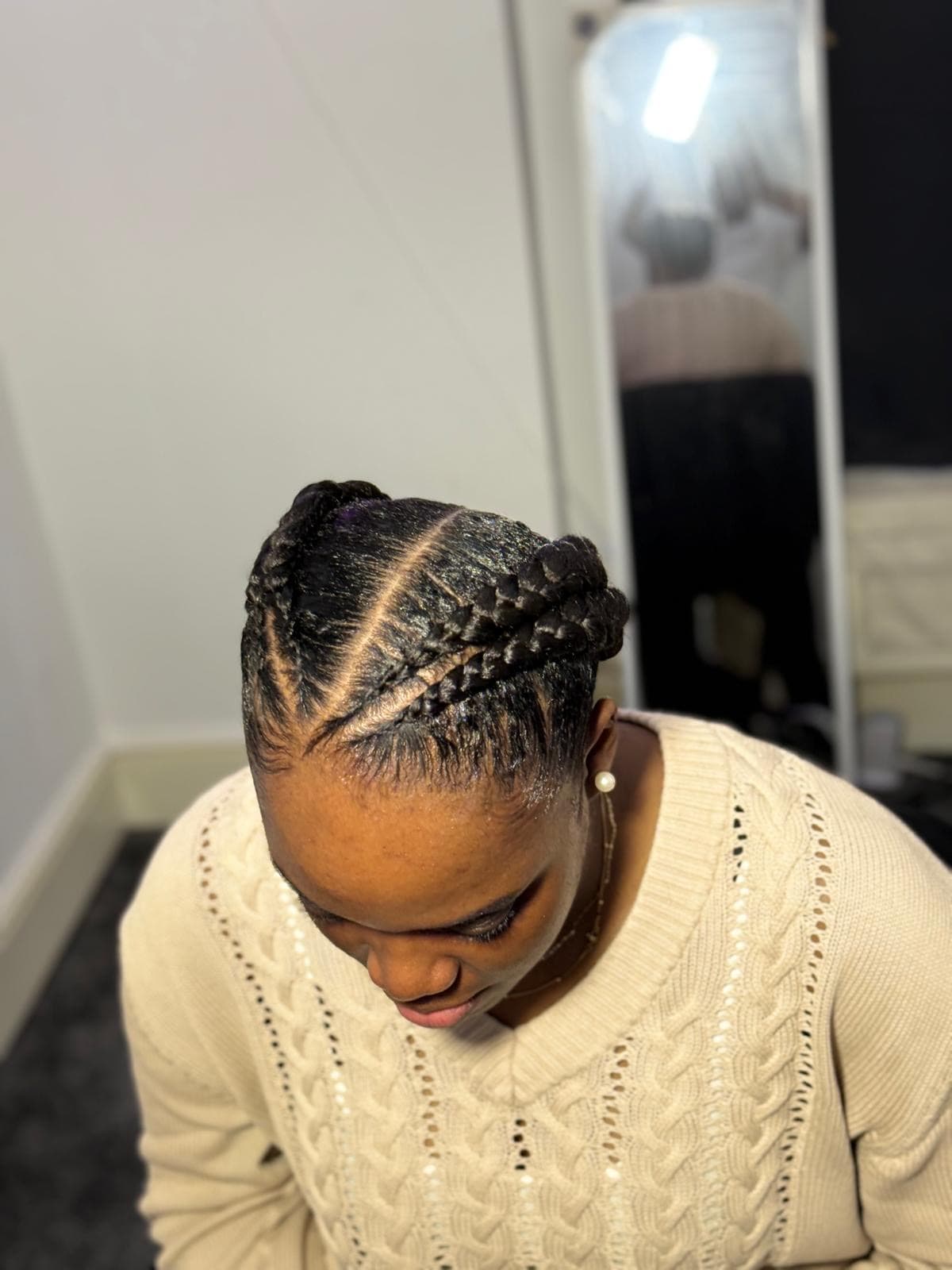 Twisted halo updo at Vickydee Home of Beauty